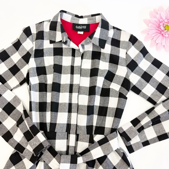 Collectif X ModCloth 50s Mara Check Midi Fit & Flare Shirtdress Shirt Dress - Picture 6 of 14
